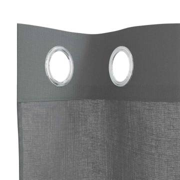 Voile Curtains with Grommets - Dark Grey 140x260 cm | HipoMarket