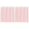 Light Pink Voile Curtains with Grommets - 140x140 cm (2 pcs)