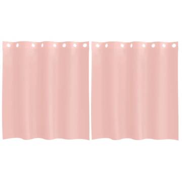 Voile Curtains with Grommets - Pink 140x140 cm | HipoMarket