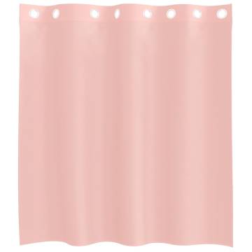 Voile Curtains with Grommets - Pink 140x140 cm | HipoMarket