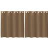 Voile Curtains with Grommets 2 pcs Light Brown - Stylish Home Decor