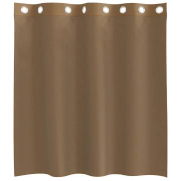 Voile Curtains with Grommets 2 pcs Light Brown - Stylish Home Decor