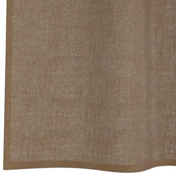 Voile Curtains with Grommets 2 pcs Light Brown - Stylish Home Decor