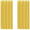 Voile Curtains with Grommets - 2 pcs Yellow | HipoMarket