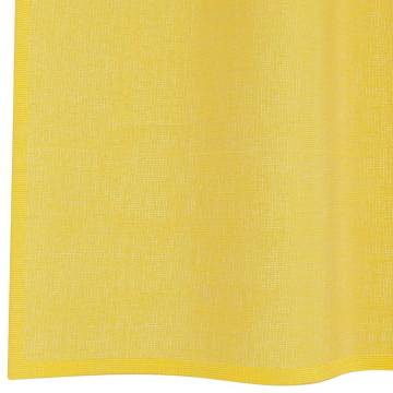 Voile Curtains with Grommets - 2 pcs Yellow | HipoMarket