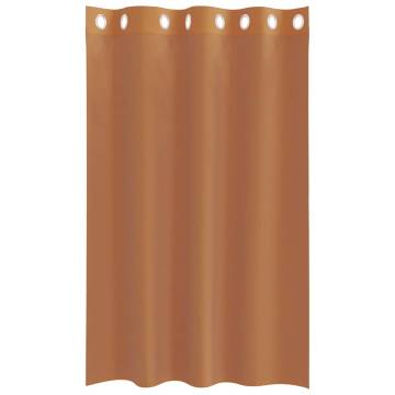 Voile Curtains with Grommets - Terracotta | HipoMarket UK