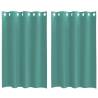 Turquoise Voile Curtains with Grommets - 2 pcs Set