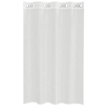 Voile Curtains with Grommets - 2 Pcs White | Hipomarket