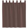 Voile Curtains with Rod Pockets - 2 pcs Brown | Hipo Market