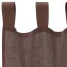 Voile Curtains with Rod Pockets - 2 pcs Brown | Hipo Market