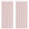 Light Pink Voile Curtains with Rod Pockets - 2 pcs