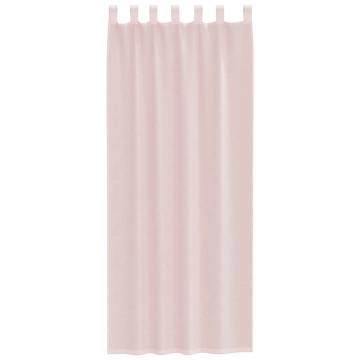 Light Pink Voile Curtains with Rod Pockets - 2 pcs