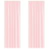 Light Pink Voile Curtains with Loops - 140x260 cm (2 pcs)