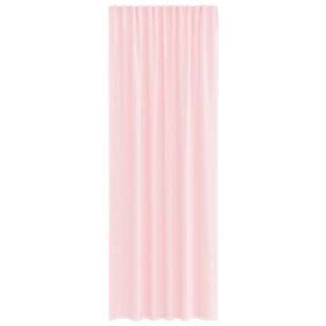 Light Pink Voile Curtains with Loops - 140x260 cm (2 pcs)