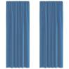 Royal Blue Voile Curtains with Loops - 2 pcs 140x260 cm