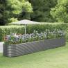 Garden Raised Bed Grey 554x100x68 cm Powder-coated Steel Colour grey Size 554 x 100 x 68 cm Quantity in Package 1 