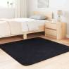 Shaggy Rug High Pile Black 120x120 cm - Cozy & Stylish | HipoMarket