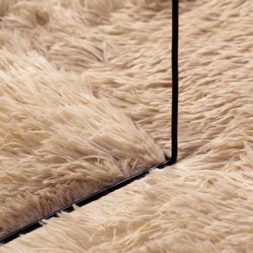 Shaggy Rug High Pile Beige 160x160 cm - Stylish & Durable