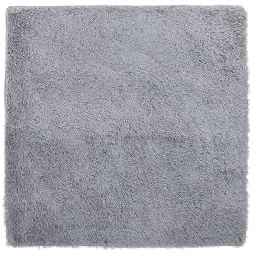 Shaggy Rug High Pile Silver Grey 160x160 cm - Hipomarket