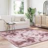 Shaggy Rug High Pile Dusty Pink 200x200 cm | Hipomarket