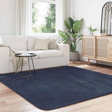 Shaggy Rug High Pile Navy 200x200 cm - HipoMarket