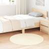  Shaggy Rug High Pile Cream 100x100 cm Polyester Colour cream Size 100 x 100 cm Shape round 