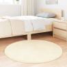 Shaggy High Pile Cream Rug 100x100 cm Polyester - HipoMarket