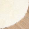 Shaggy High Pile Cream Rug 100x100 cm Polyester - HipoMarket