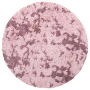 Shaggy Rug High Pile Dusty Pink 100x100 cm | HipoMarket