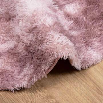 Shaggy Rug High Pile Dusty Pink 100x100 cm | HipoMarket