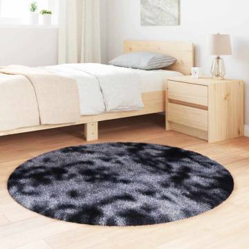 Shaggy Rug High Pile Dark Grey 120x120 cm - Hipomarket