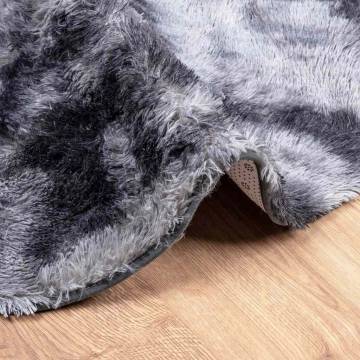 Shaggy Rug High Pile Dark Grey 120x120 cm - Hipomarket