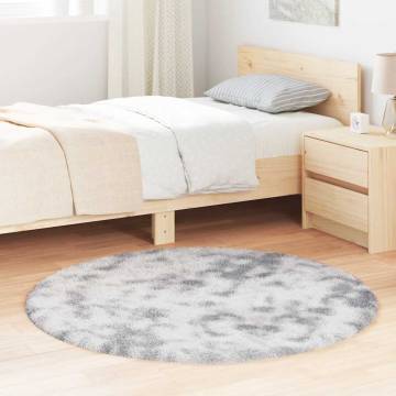 Shaggy Rug High Pile Light Grey 120x120 cm - Hipomarket UK