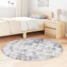 Shaggy Rug High Pile Light Grey 120x120 cm - Hipomarket UK