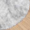 Shaggy Rug High Pile Light Grey 120x120 cm - Hipomarket UK