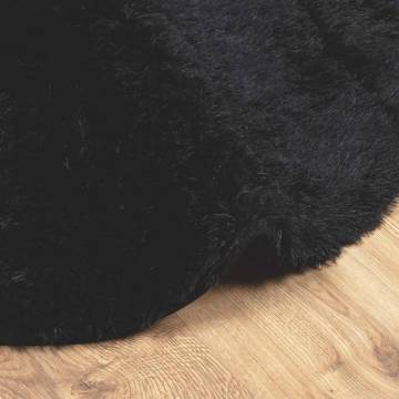 Shaggy Rug High Pile Black 160x160 cm | Hipomarket