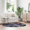  Shaggy Rug High Pile Dark Grey 160x160 cm Polyester Colour dark grey Size 160 x 160 cm Shape round 