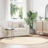  Shaggy Rug High Pile Cream 200x200 cm Polyester Colour cream Size 200 x 200 cm Shape round 