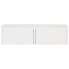 Stylish 2 pcs White Wall Cabinets | Solid Pinewood 60x30x35 cm