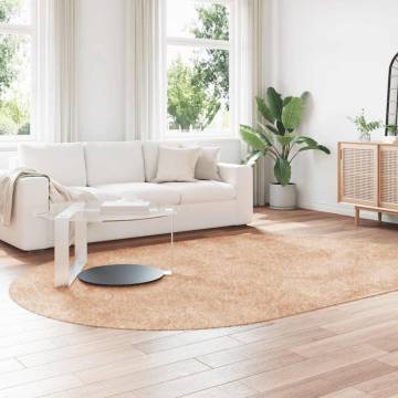 Shaggy Rug High Pile Beige 300x200 cm - Stylish Comfort