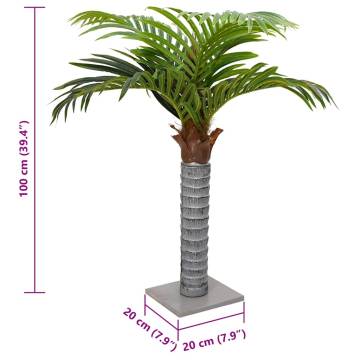 Artificial Palm Tree 100 cm | 6 Leaves - Green Decor