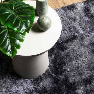 Shaggy Rug High Pile Dark Grey 60x100 cm | Hipo Market