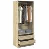  Wardrobe Sonoma Oak 80x50x200 cm Engineered Wood Colour sonoma oak Size 80 x 50 x 200 cm Quantity in Package 1 Amount 2 drawers 