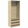 Wardrobe Sonoma Oak 80x50x200 cm - Stylish & Compact Storage