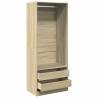 Wardrobe Sonoma Oak 80x50x200 cm - Stylish & Compact Storage