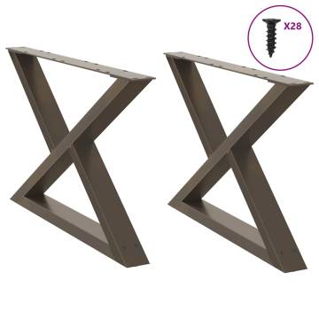 Coffee Table Legs 2 pcs Natural Steel - Durable & Modern Design