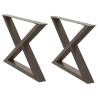 Coffee Table Legs 2 pcs Natural Steel - Durable & Modern Design