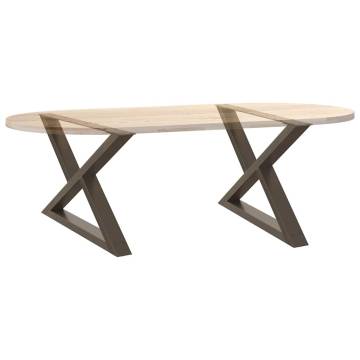 Coffee Table Legs 2 pcs Natural Steel - Durable & Modern Design