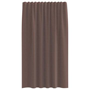 Voile Curtains with Tab Top - Brown - 2 pcs | HipoMarket