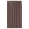 Voile Curtains with Tab Top - Brown - 2 pcs | HipoMarket